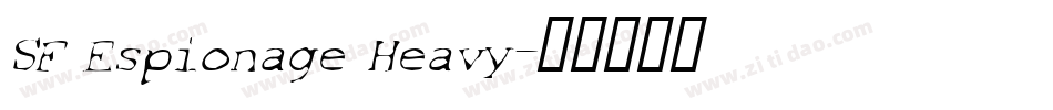 SF Espionage Heavy字体转换